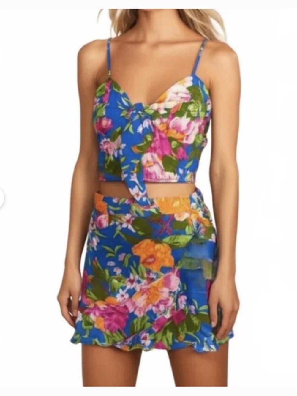 Lottie & Holly Floral Crop Top and Skort Set